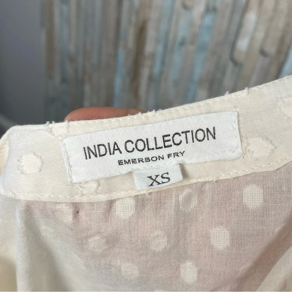 Emerson Fry XS India Collection Layla Swiss Dot Mini Tunic Dress Organic Boho - Picture 9 of 15